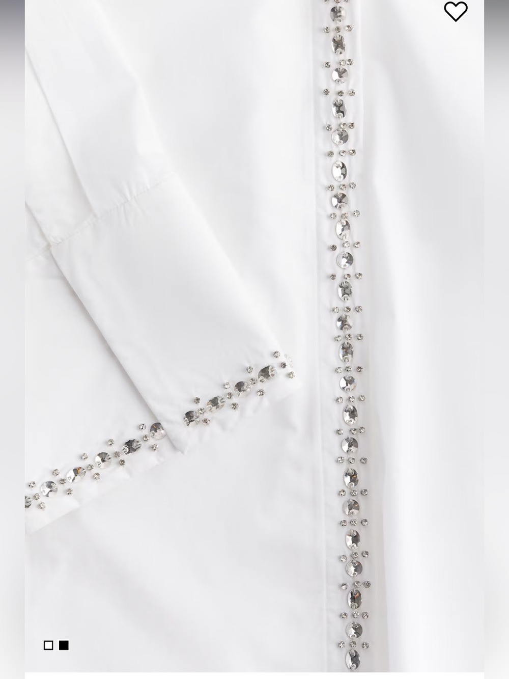 H&M Edition Rhinestone-Embellished Pullover Shirt - Picture 2 of 7